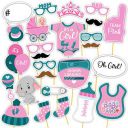 Party Propz Baby Shower Photobooth - 26 Pcs | Baby Shower Photo Booth Props | Baby Shower Photo Shoot Props | Baby Shower Props | Baby Shower Props Family | Baby Props for Photoshoot...