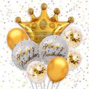 Party Propz Elegant Birthday Decoration Items - Set of 8 Golden Balloon Decoration for Birthday ...