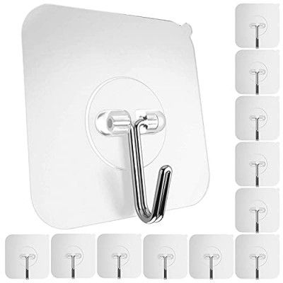 Party Propz Wall Hooks for Hanging Strong - 10Pcs Hooks for Wall Without Drilling- Wall Hangings Hooks Adhesive/Wall Hanger