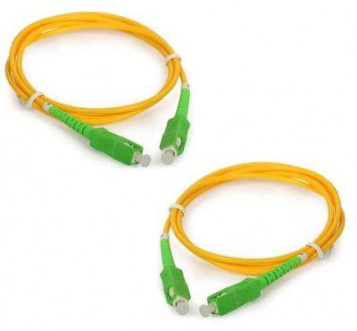 Paruht (2 meter each, pack of 2 pcs) Simplex Single Mode SC to SC Optical Fiber Patch Cord 9/125 Jumper Cable SC/APC - SC/APC