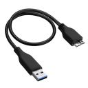 Paruht 45cm High Speed Micro USB 3.0 Cable A to Micro B for External & Desktop Hard Drives...