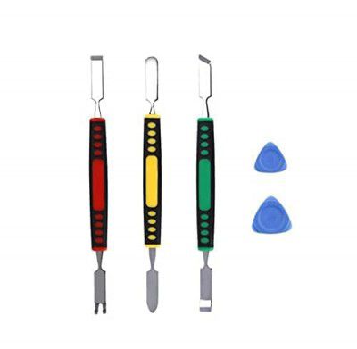 Paruht 5 in 1 Dual Ends Metal Spudger & Plastic Guitar Picks Pry Opener