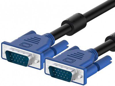Paruht Premium Male to Male VGA Cable 1.5 Meter, Support PC/Monitor/LCD/LED, Plasma, Projector, TFT. VGA to VGA Converter Adapter Cable (1.48 Meters)