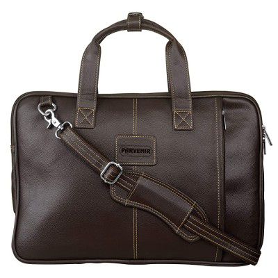 Parvenir Brown 15.6 Vegan Leather Bag (Parv-1002)