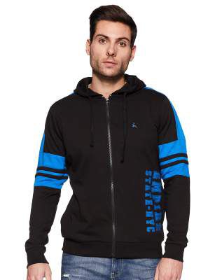 Parx Men's Cotton Sweatshirt (XMAF00350-K8_Black_M (40))