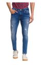 Parx Men's Fitted Cotton Jeans (XCYA01570B5_Blue)...