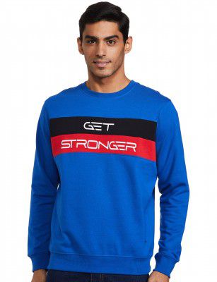 Parx Mens Full Sleeve Regular FIT Dark Blue Casual Sweatshirt