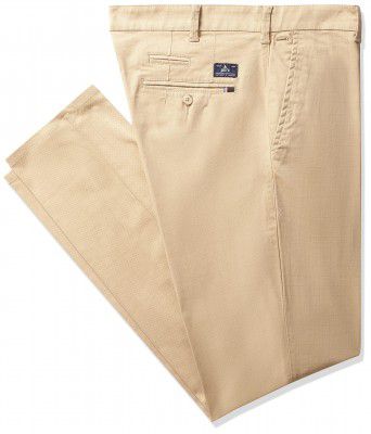 Parx Mens Slim Casual Pants (XMTX02703-H4_Medium Khaki_38_Brown