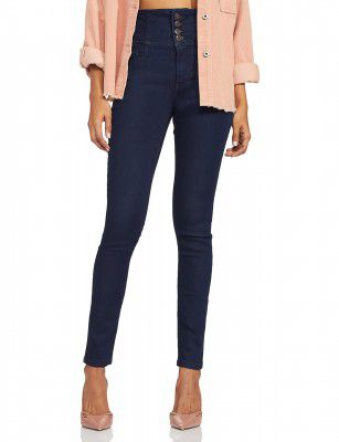 PARX WOMAN Women's Regular Jeans (XWYA00222-B8_Blue_2XS)