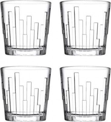 PASABAHCE (Pack of 4) 1204318GP4 Glass Set Whisky Glass  (300 ml, Glass, Clear)