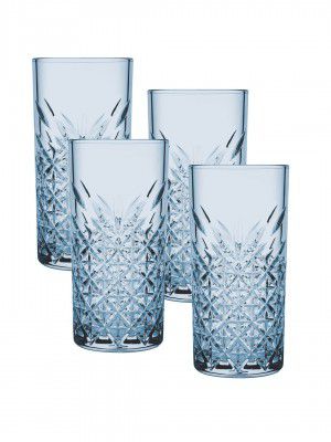 Pasabahce Timeless Grey Long Glass (4Pcs, 450ml)