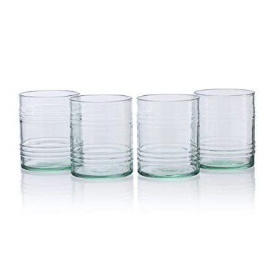 Pasabahce Tincan Eco Friendly Glass from House of Pasabahce The Original Pasabahce from Turkey, Green Transparent Tincan Eco Friendly Glasses, 280 ml in Set of 4 Pcs, Perfect fit for Water/Juice.