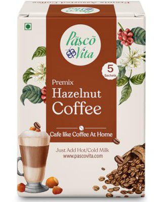 Pasco Vita - Cold Coffee Premix Hazelnut - Instant Coffee Powder with Rich & Nutty Flavor - 125g (5 Sachets x 25g)