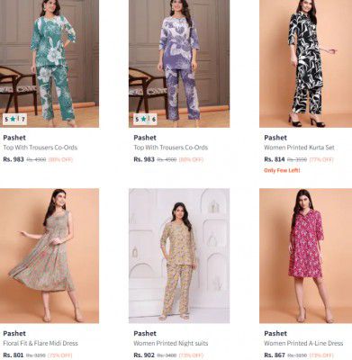 Upto 80% OFF - Pashet Womens Clothing 