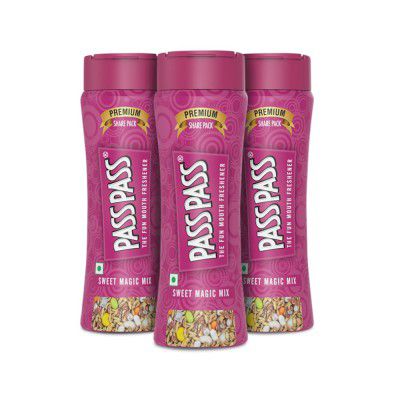 Pass Pass Sweet Magic Mix Spice-Based Mouth Freshener | Pack of 3-115g Each