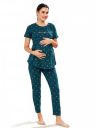PASTEL CLIP Women Cotton Star Printed Maternity Night Suits for Women Feeding 7002-7003...