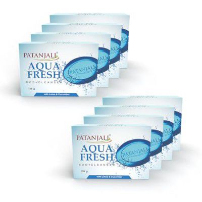 Patanjali Aqua Fresh Body Cleanser Soap 125g (Pack of 8)