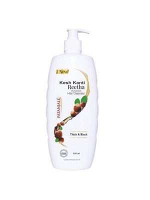 Patanjali Kesh Kanti Reetha Hair Cleanser for Thick & Black Hair - 650 ml