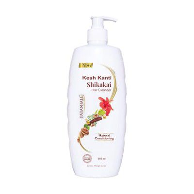 Patanjali Kesh Kanti Shikakai Hair Cleanser - 650 Ml, Natural Conditioning Shampoo For Dry & Damaged Hair, Scalp Cleansers