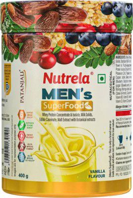 PATANJALI Nutrela Mens SuperFood Nutrition Drink (400 g, Vanilla Flavored)