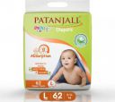 PATANJALI Shishucare Baby Diapers - Large (62 Pieces)...