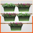 Patio by Bathla - Dia Hanging Metal Pot Holders/Planters for Balcony/Garden |Corrosion Resistant with Detachable Double Hooks |Grass - Set of 5, Standard (PHP-OD-175D275GS-S5)...