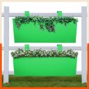 Patio by Bathla - LEA Hanging Metal Pot Holders/Planters for Balcony/Garden |Corrosion Resistant with Detachable Double Hooks |Green - Set of 2...