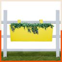 Patio by Bathla - LEA Rectangular Hanging Metal Pot Holders / Planters for Home / Balcony / Garden |Corrosion Resistant with Detachable Double Hooks |Yellow...