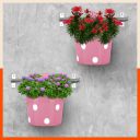 Patio by Bathla - RUI Circular Hanging Metal Pot Holders Blush - Set of 2...