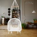 Patiofy D Shape Swing Chair/Swing for Adults & Kids/Swing for Balcony/Swing Chair for Adults for Home -White