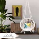Patiofy Made In India Large Size Swing Chair|With Free Complete Hangi (White)...