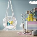 Patiofy Single Seater Home Swing With Premium White Cotton Rope....