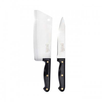 Patsung Premium Stainless Steel Kitchen Knives Set with Black Handle (2 Pieces)