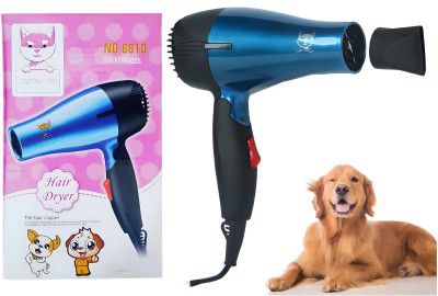 PawLites Foldable Pet Grooming Hair Dryer & Blower | Fast Drying for Wet Dog & Cat Fur, 2 Heat Settings with Attachment & Plug