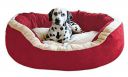 Pawsome Luxurious & Durable Polyester Filled Soft Dual Colour Dog/Cat Bed (Large, Red) L85 X W70 X H25 cm...