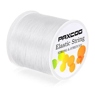 Paxcoo 1mm Elastic Bracelet String Cord Clear Stretch Bead Cord for Jewelry Making and bracelet Making