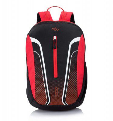 PAZZO Sky Brat 20L (1 Compartment - Small Size Bag for Daily Use) Backpack with 1 Year Warranty (Black and Red)