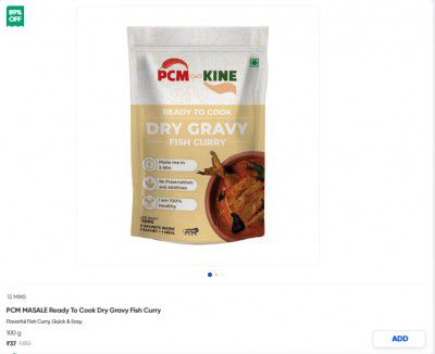 PCM MASALE Ready To Cook Dry Gravy Fish Curry