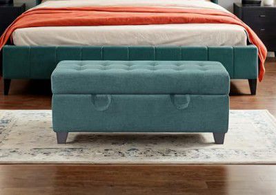 Peachtree Comi Big Rectangular Shape Pouffe for Living Room | 2 Year Warranty 