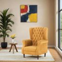 Peachtree Eliza 1 Seater Chair for Living Room, Mango Wooden Frame Long Chair (Yellow)...