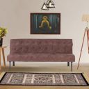 Peachtree Nidra 3 Mango Wood Seater Sofa Rectangular Shape Foldable Cum Bed Sofa (6x5 Feet, Brown)...