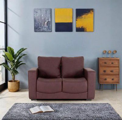 [Extra Rs 10500 OFF] Peachtree Orchid 2 Seater Sofa for Living Room | PU Leatherite Sofa with 2 Cushions for Dining Room | with 4 Sturdy Legs, 2 Year Warranty | Padded A