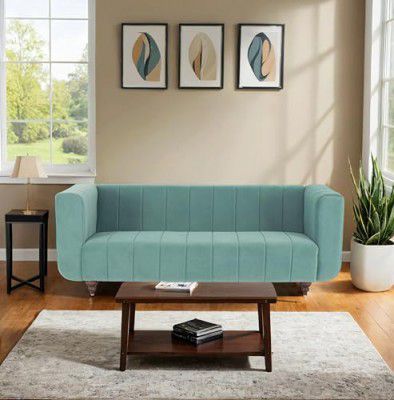 Peachtree Viva 3 Seater Rectangular Shape Sofa (Light Green)