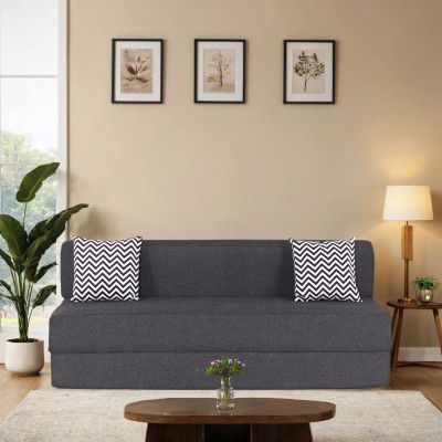 Peachtree Zoe Sofa Cum Bed - 3 Years Warranty (Dark Grey)