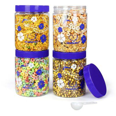 PEARLPET Blossom Jar Plastic Containers for Kitchen Storage 