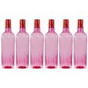PEARLPET Onyx BPA-free Plastic Water Bottle Set of 6 Pcs, Each 1000ml, Pink...