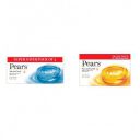 Pears Soft and Fresh Bathing Bar, 125g (Buy 3 Get 1 Free) & Pears Pure And Gentle Soap Bar, 125g (Pack Of 3)...