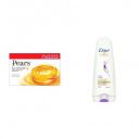Pears Pure And Gentle Soap Bar, 125g (Pack Of 3) & Dove Daily Shine Conditioner, 180ml...