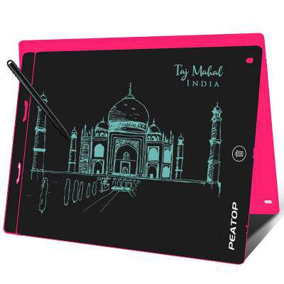 PEATOP® Portable Ruff 12 inches LCD Paperless Memo Digital Tablet Notepad E-Writer/Writing/Drawing Pad (RED)