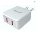 Pebble 20 W Qualcomm 3.0 2.4 A Multiport Mobile Charger with Detachable Cable  (White, Cable Included)...
